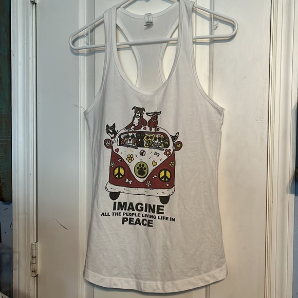 IDEAL T by Next Level size Small white tank top. LIKE NEW - Picture 2 of 4